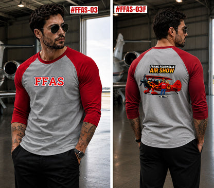Frank Fournelle Airshow Men's 3/4 Sleeve Baseball Shirt [FFAS-03]