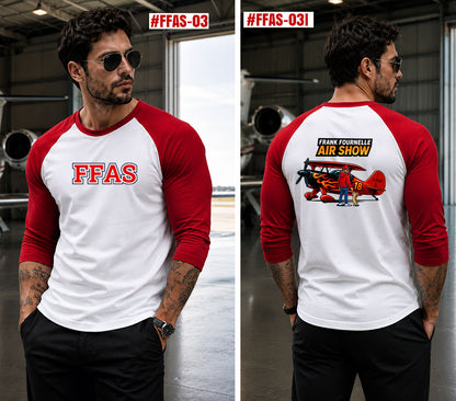 Frank Fournelle Airshow Men's 3/4 Sleeve Baseball Shirt [FFAS-03]
