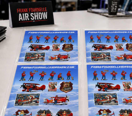 Frank Fournelle Airshow Stickers - Sheet 8 1/2 x 11